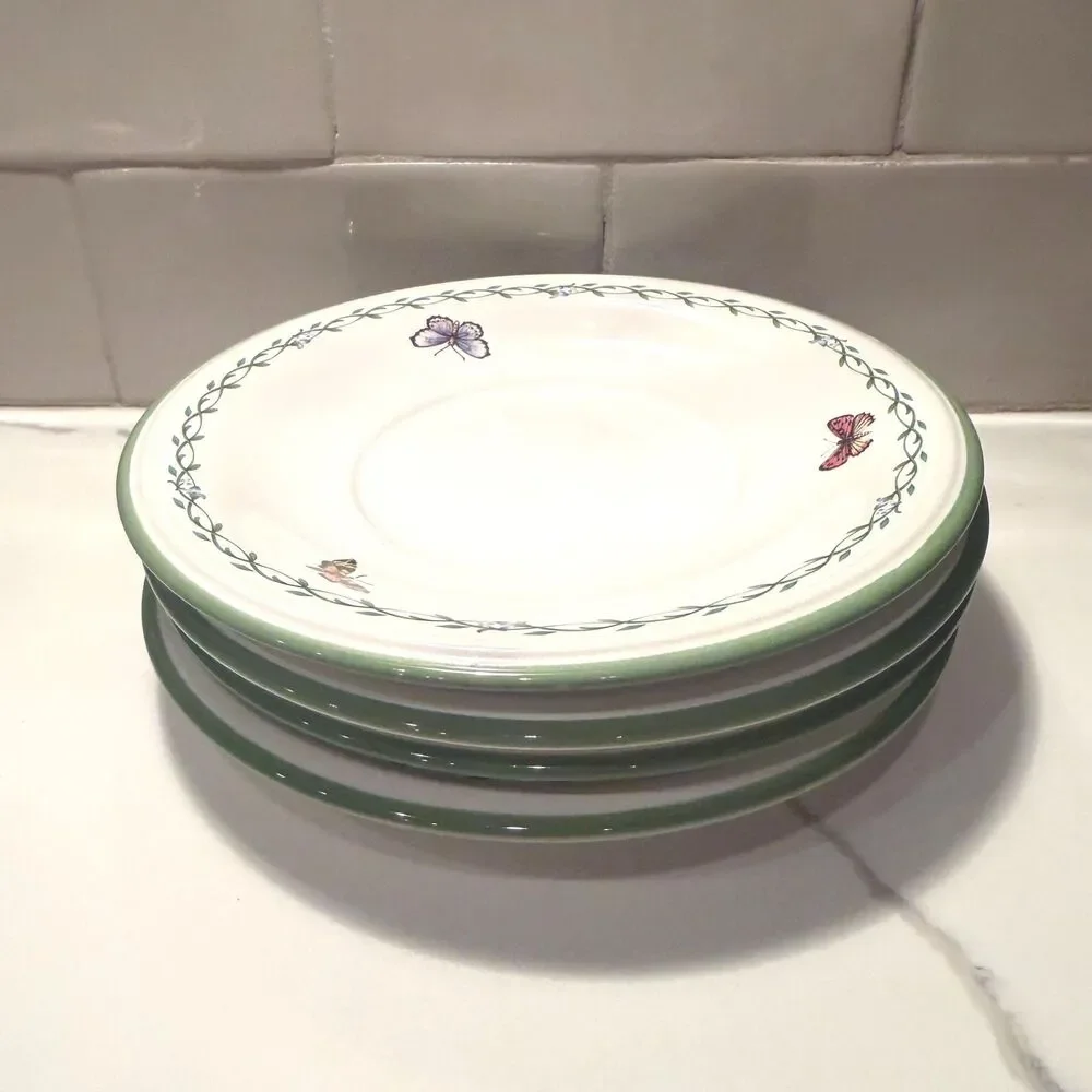 Vintage Studio Nova Garden Bloom Saucers Set of 4, Pattern Y2372 Mikasa